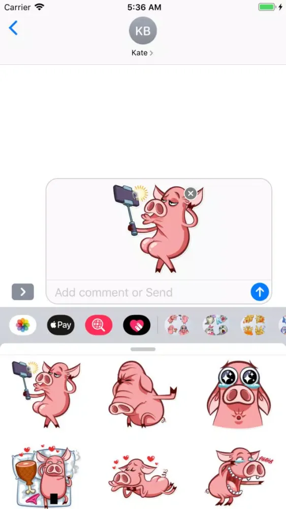 ภาพหน้าจอของ Epic Pig Emojis