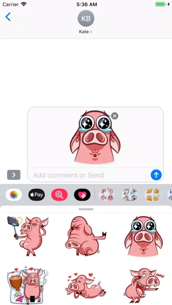 ภาพหน้าจอของ Epic Pig Emojis