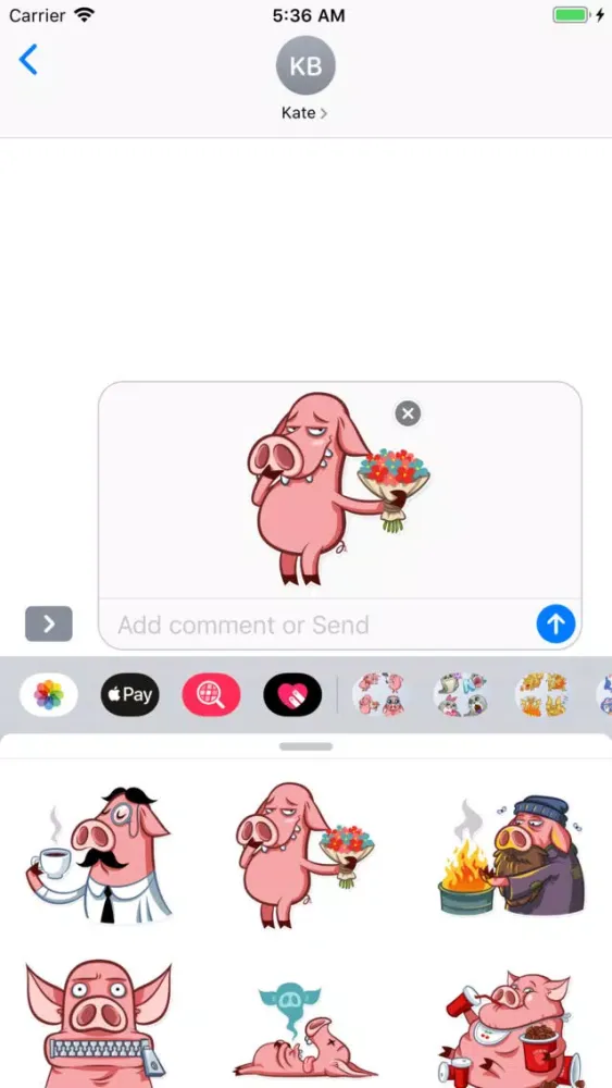 ภาพหน้าจอของ Epic Pig Emojis