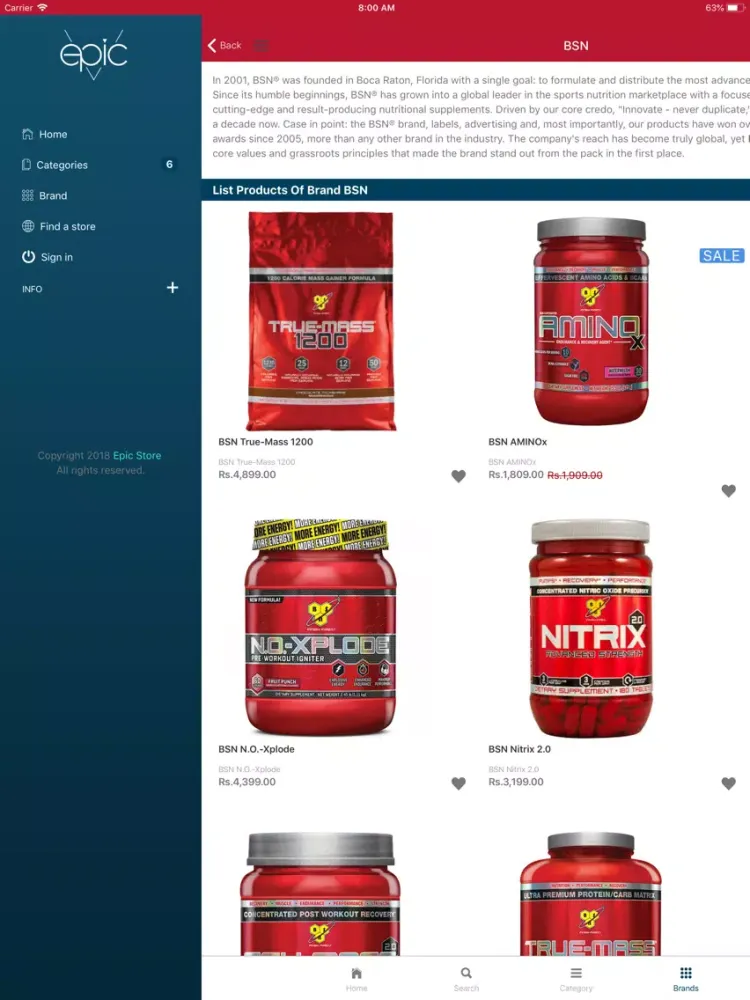 Capturas de pantalla de Epic Store iPad 