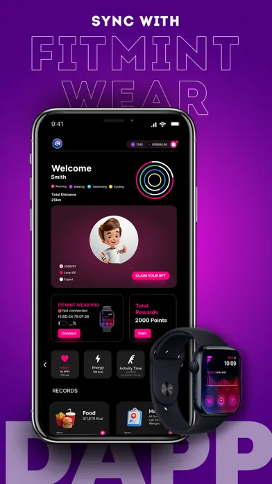 Ảnh chụp màn hình của FitMint Wear-Fitness DApp