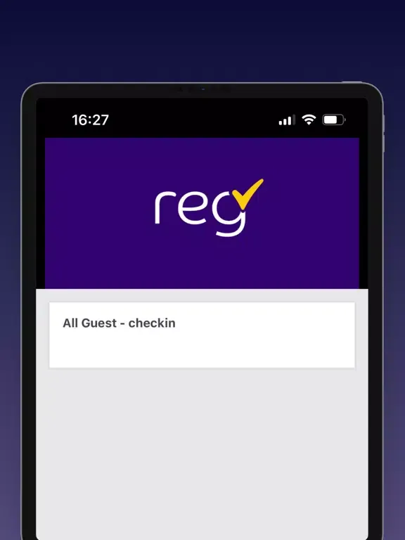 Скриншоты Reg checkin app iPad 