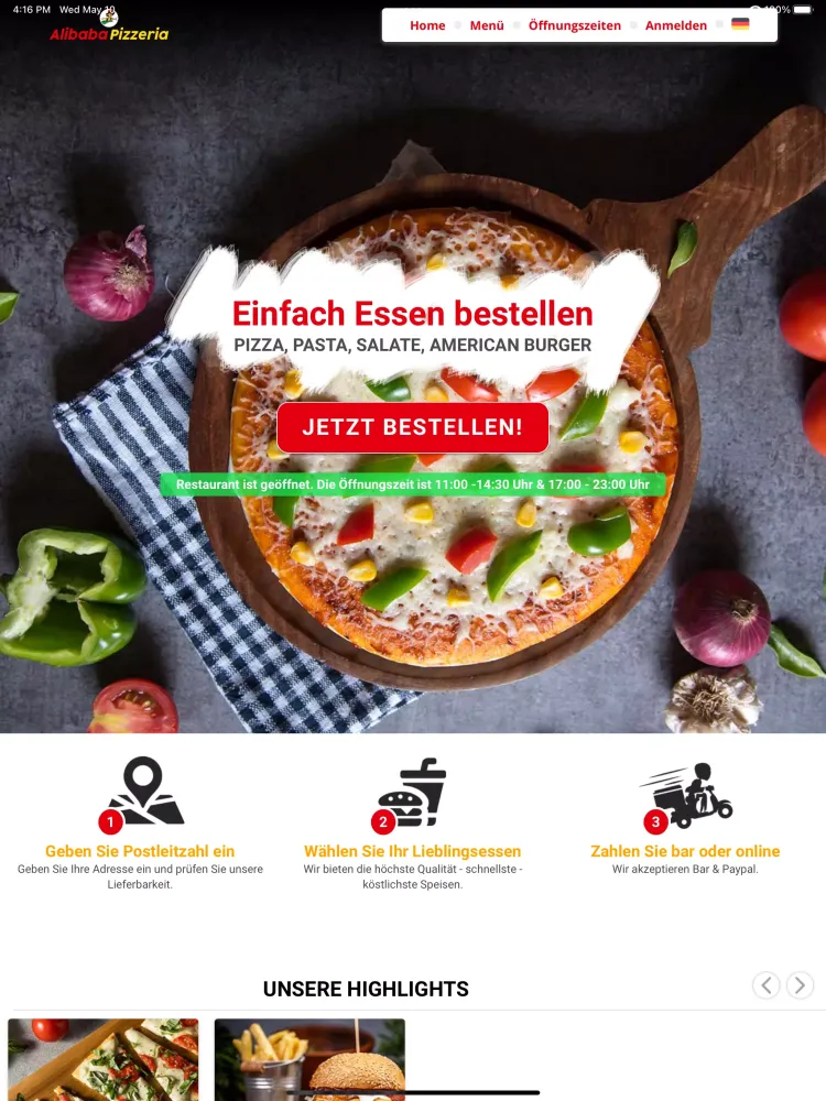Alibaba Pizzeria Screenshots