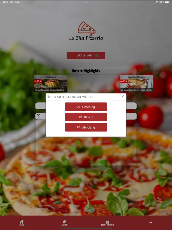 Скриншоты La Zila Pizzeria iPad 