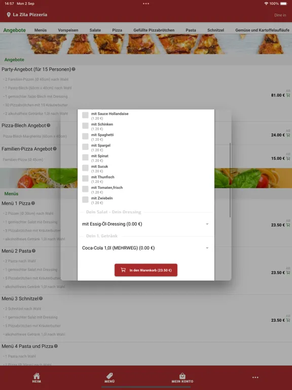 Скриншоты La Zila Pizzeria iPad 