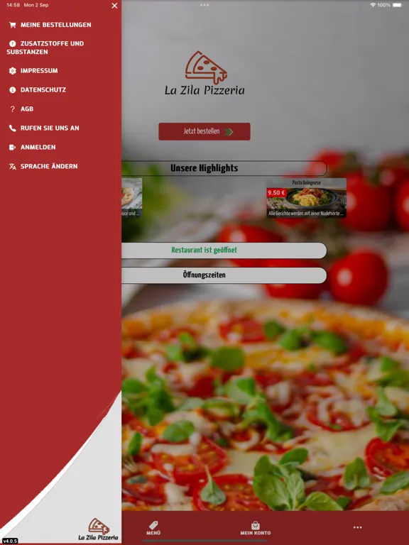 Скриншоты La Zila Pizzeria iPad 