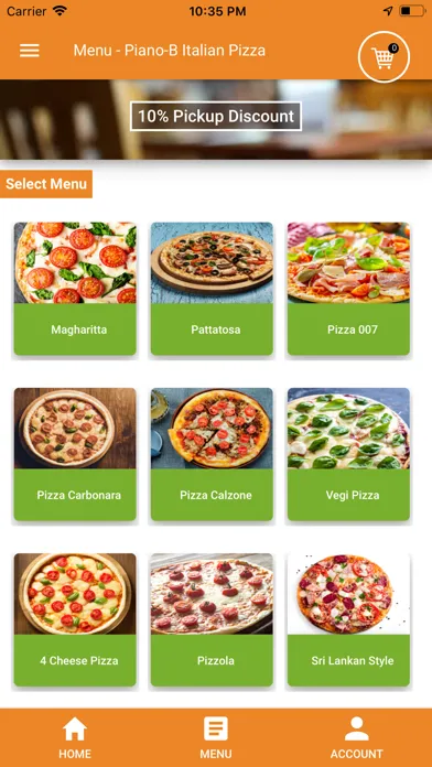 Tangkapan skrin Pizza.lk