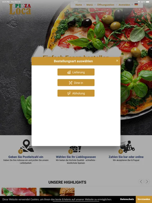 Tangkapan skrin Pizza Loca iPad 