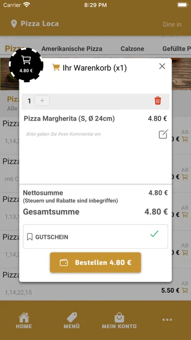 Tangkapan skrin Pizza Loca