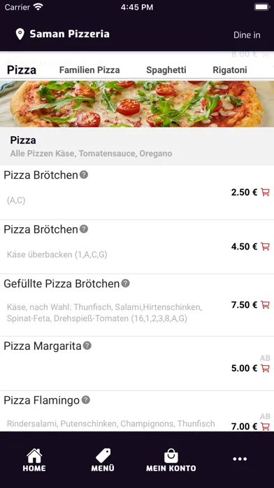 Capturas de tela do Saman Pizzeria