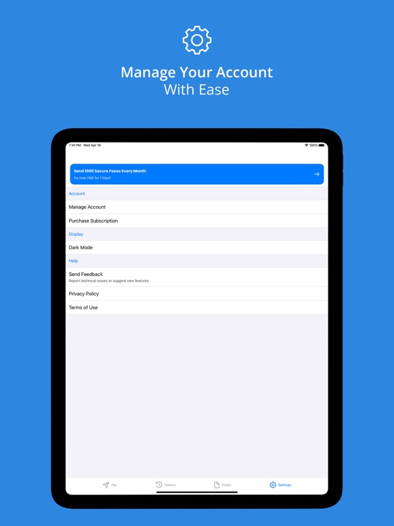 Safe Fax - Scan & Fax Fast iPad 應用截圖