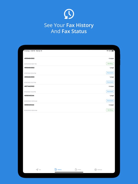 Safe Fax - Scan & Fax Fast iPad 應用截圖