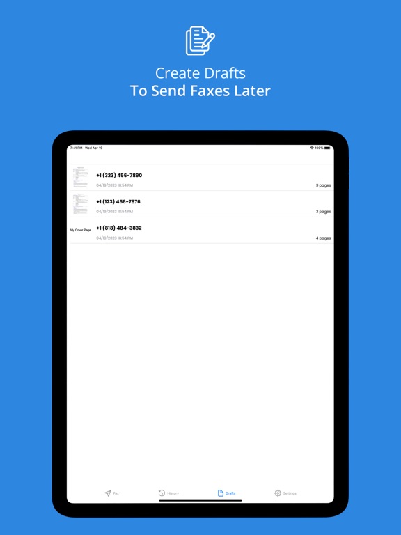 Safe Fax - Scan & Fax Fast iPad 應用截圖