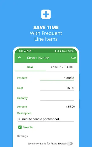ภาพหน้าจอของ Smart Invoice: Email Invoices