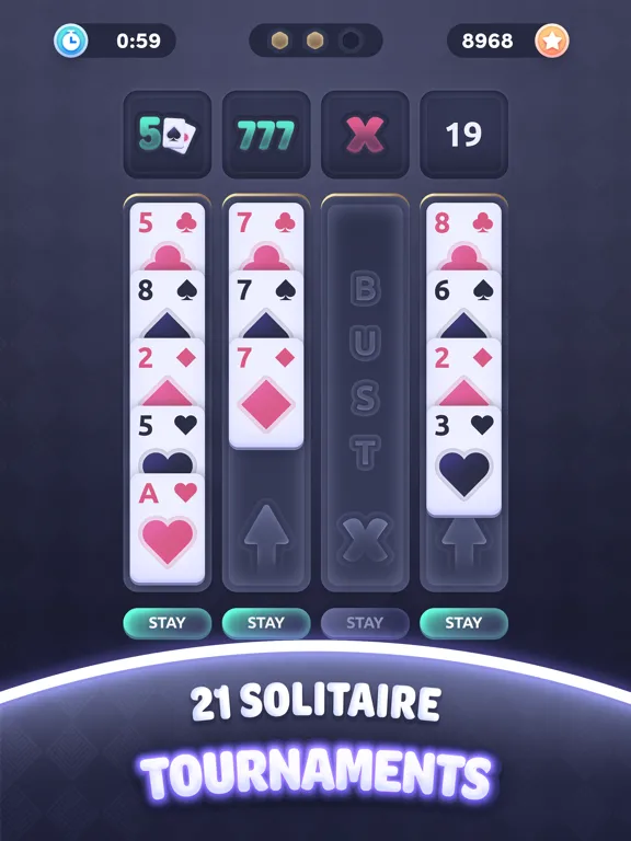 Capturas de pantalla de Real Money Solitaire Blackjack iPad 