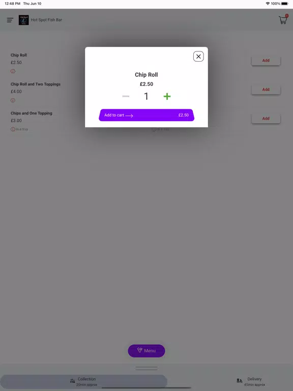 Hot Spot Fish Bar iPad  স্ক্রিনশট