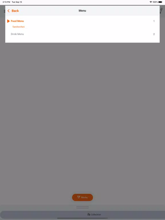 Ảnh chụp màn hình của KTA CAFE & BAR iPad 