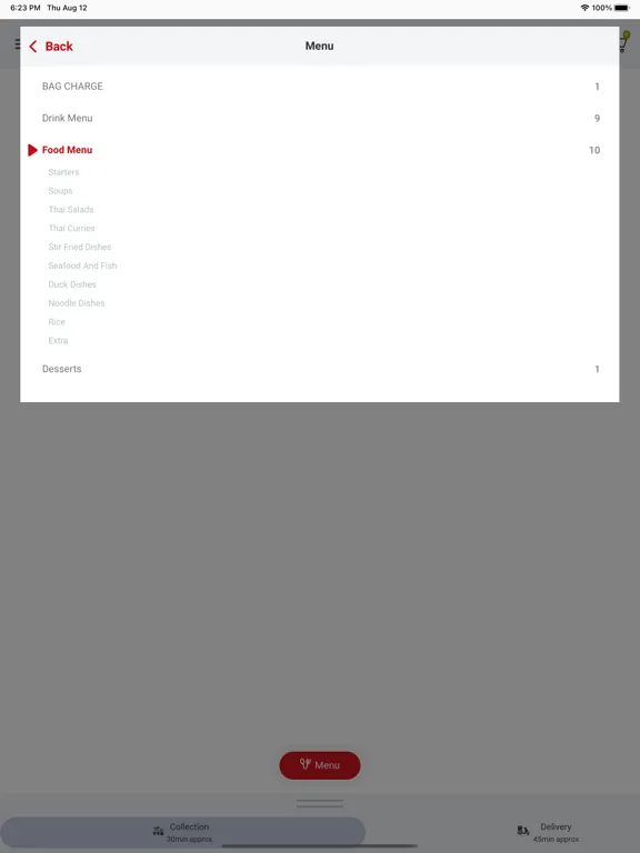 Zrzuty ekranu Mai Thai iPad 