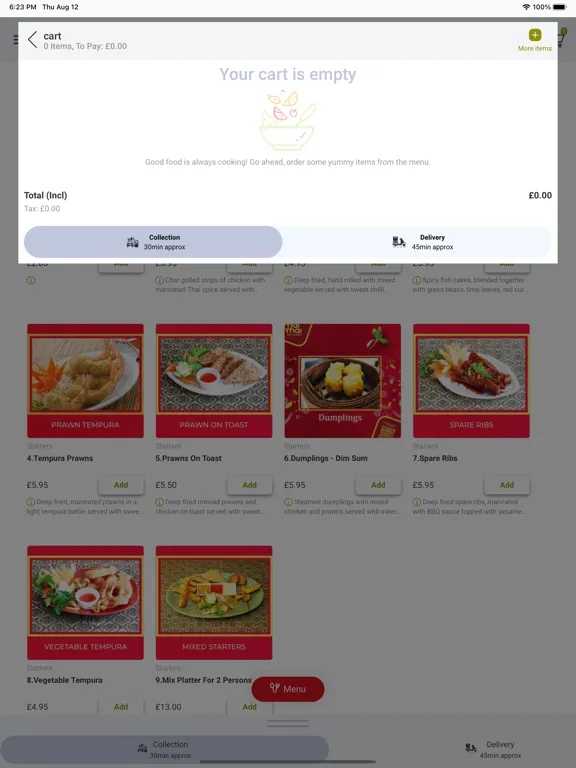 Zrzuty ekranu Mai Thai iPad 