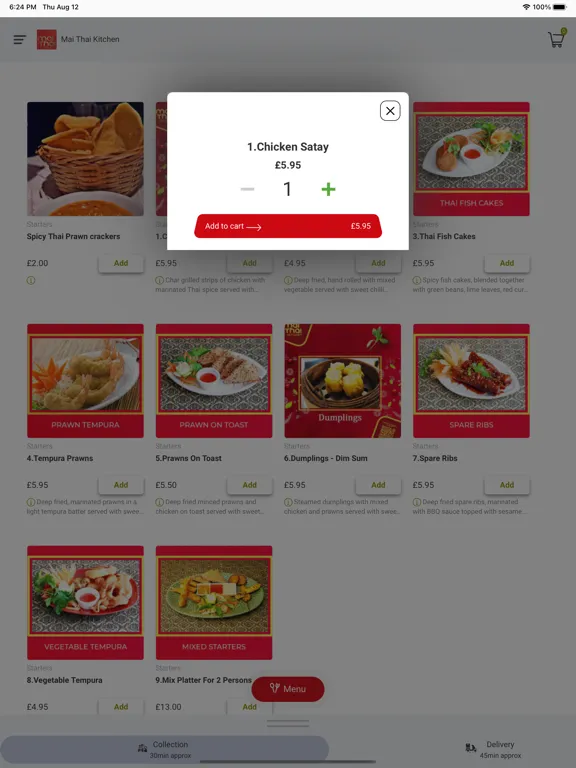 Zrzuty ekranu Mai Thai iPad 