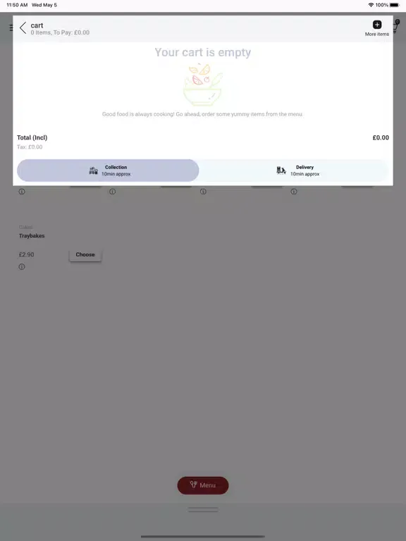 Tangkapan skrin Oliver's Coffee House iPad 