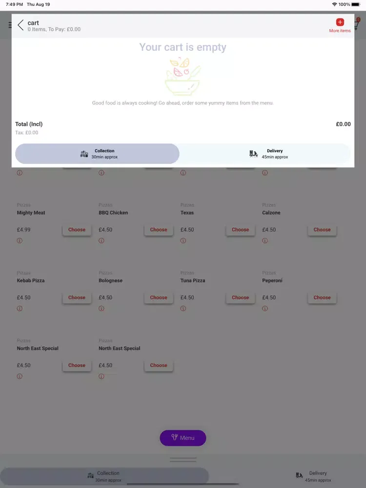 Pizza Cave iPad 應用截圖
