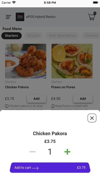 ePOS Hybrid Mobile App Screenshots