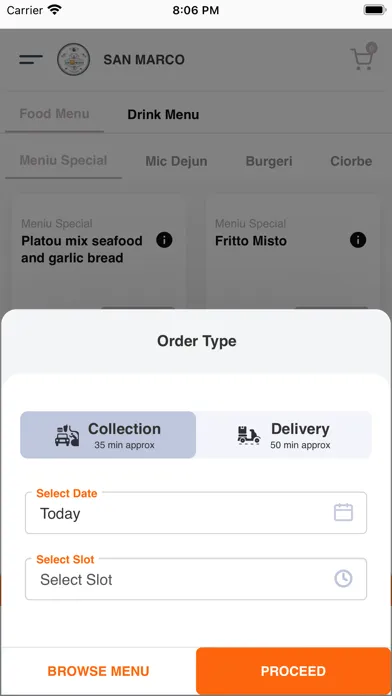 Tangkapan layar SanMarco Deliveroo