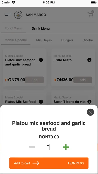 Tangkapan layar SanMarco Deliveroo