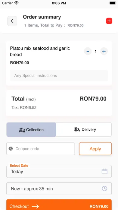 Tangkapan layar SanMarco Deliveroo