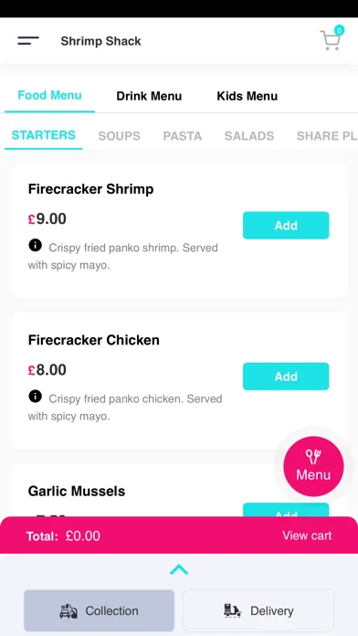 Tangkapan skrin Shrimp Shack