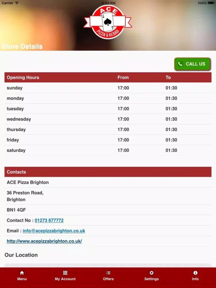 Capturas de tela do Ace Pizza iPad 