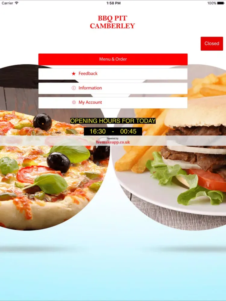 Ảnh chụp màn hình của BBQ Pit Restaurant Camberley iPad 
