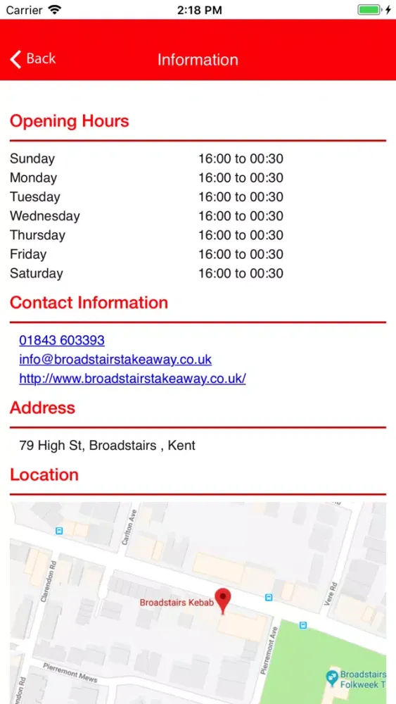 Tangkapan layar Broadstairs Kebab