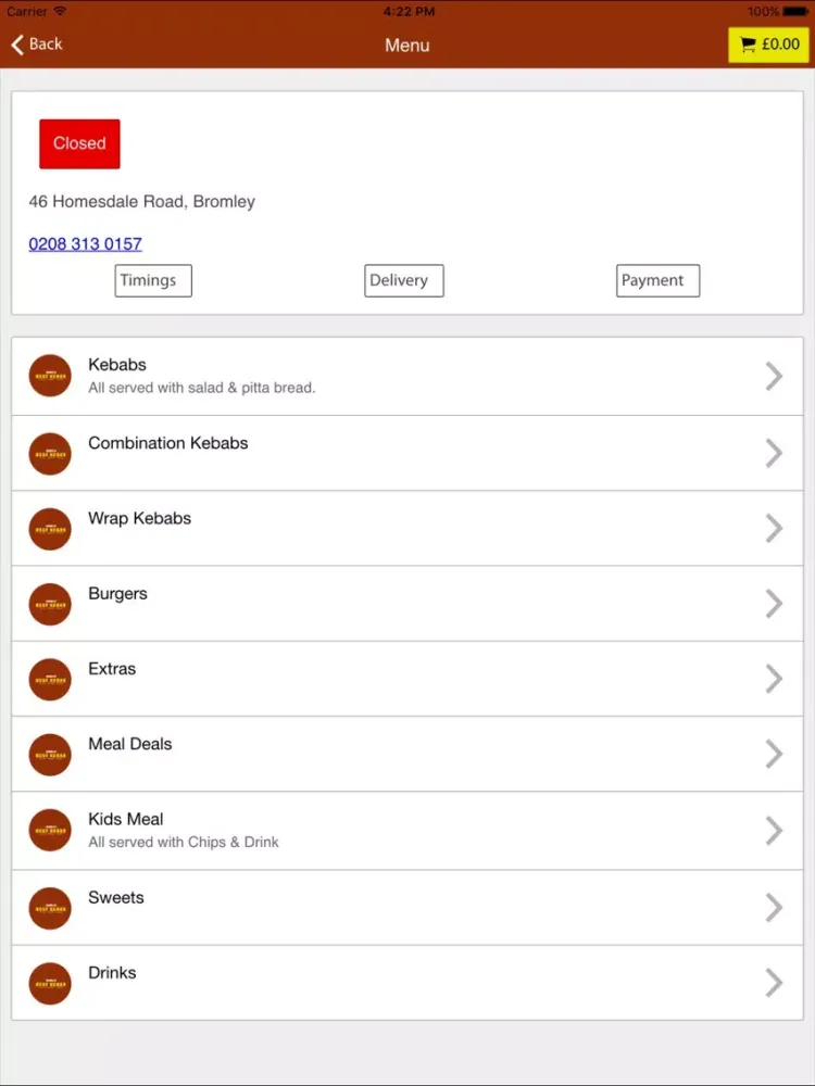 Bromley Best Kebab iPad  스크린샷