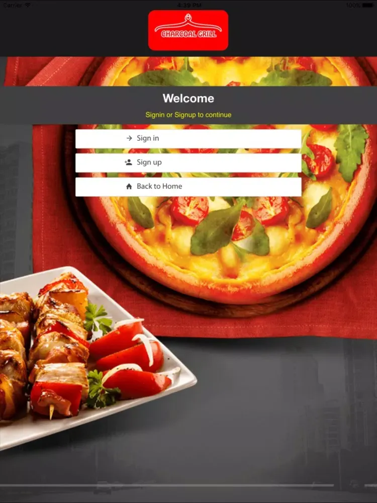 Tangkapan layar Charcoal Grill Margate iPad 
