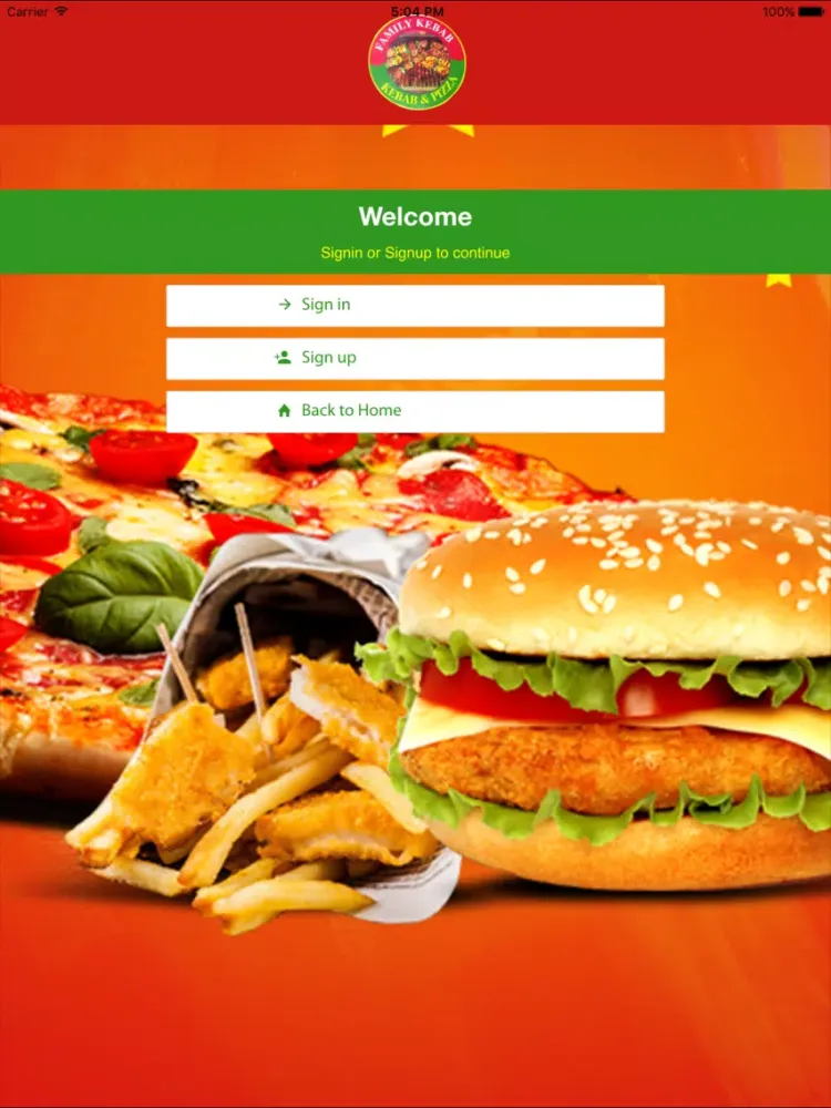 Tangkapan layar Family Kebab Newport iPad 