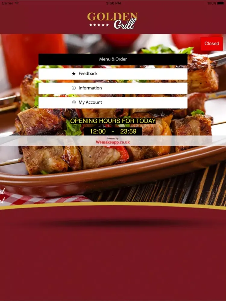 Golden Grill Wallington iPad  Screenshots