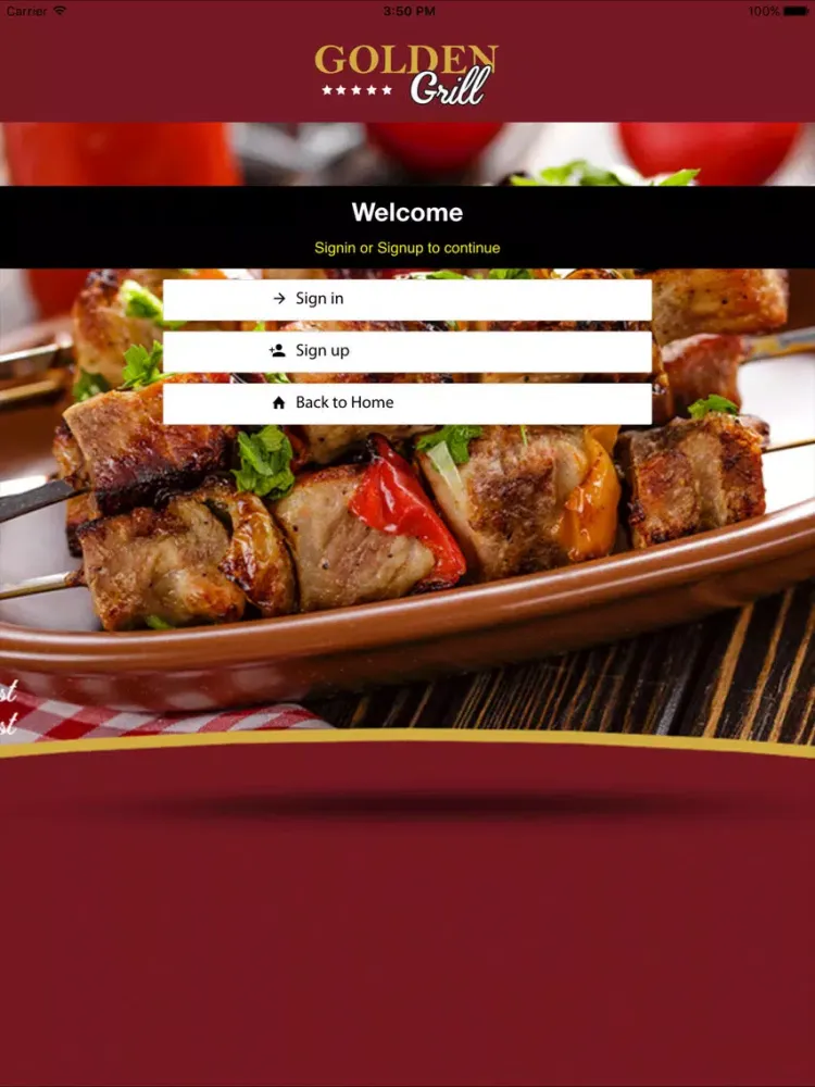Golden Grill Wallington iPad  Screenshots