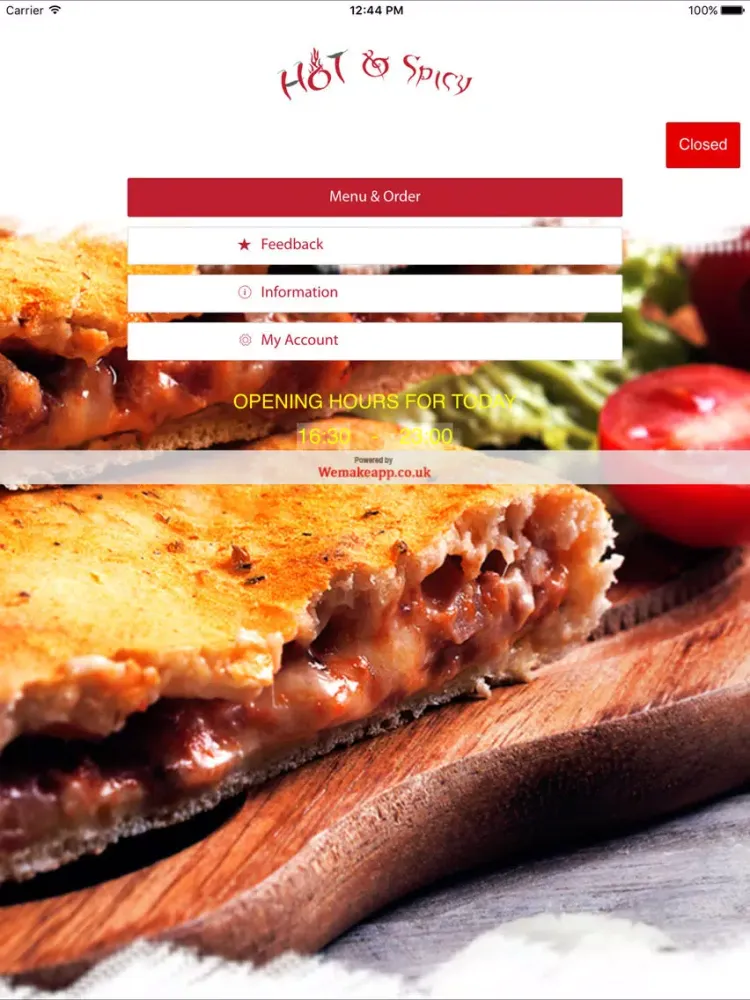 Capturas de tela do Hot and Spicy Indian Takeaway iPad 