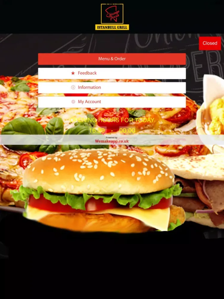 Zrzuty ekranu Chicago Pizza Istanbul Grill iPad 