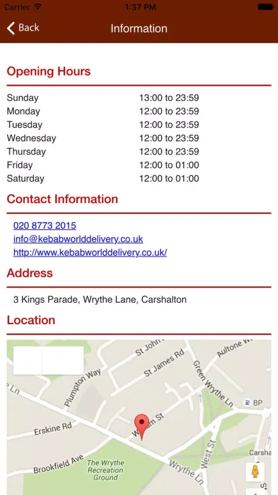 Capturas de pantalla de Kebab World Carshalton