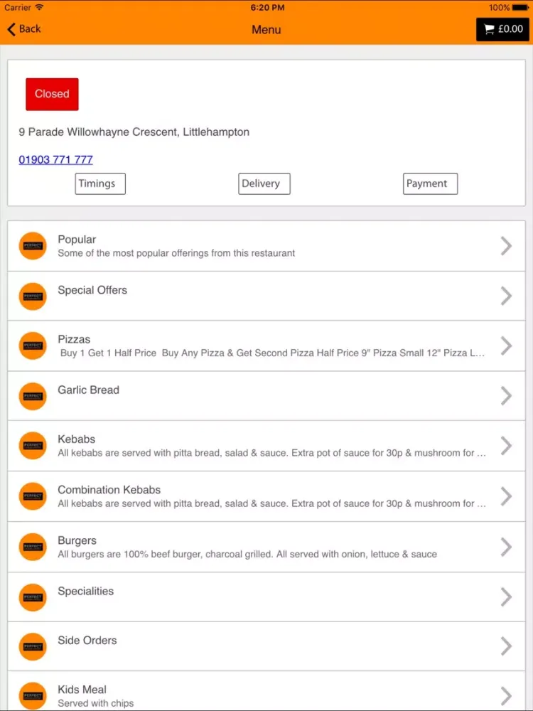 تصاویر Perfect Kebab Pizza iPad 