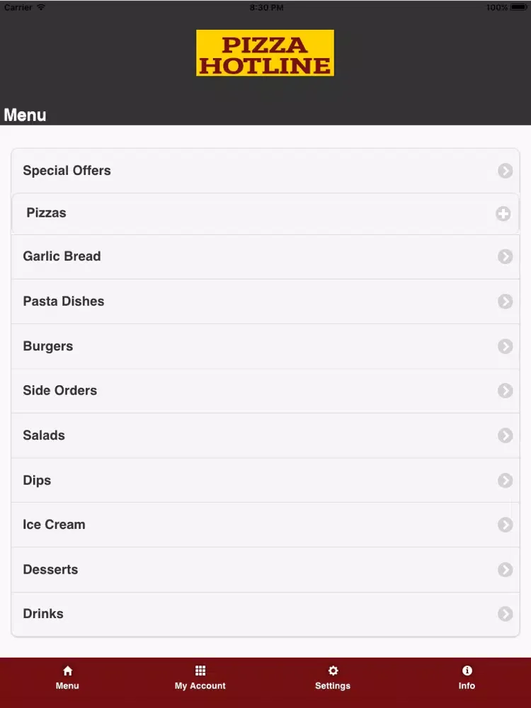 Pizza Hotline Herne Hill iPad  سکرین شاٹس