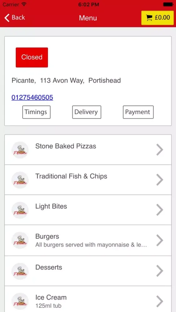Pizza Picante Portishead سکرین شاٹس
