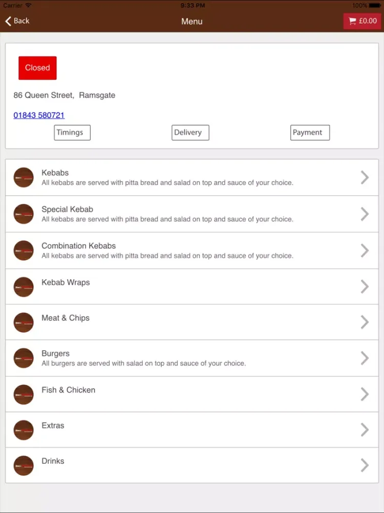 Queens Kebab iPad 应用截图