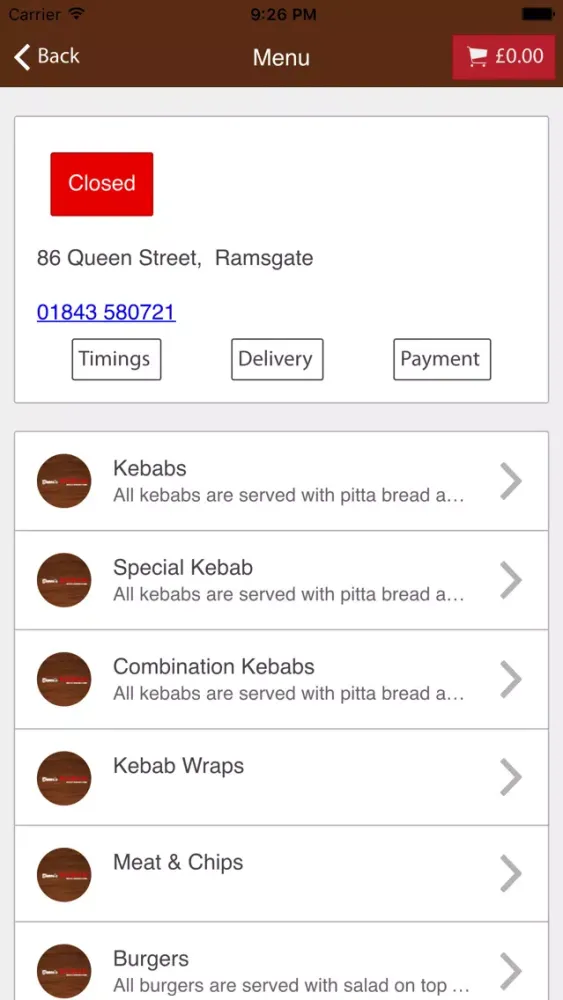 Queens Kebab应用截图