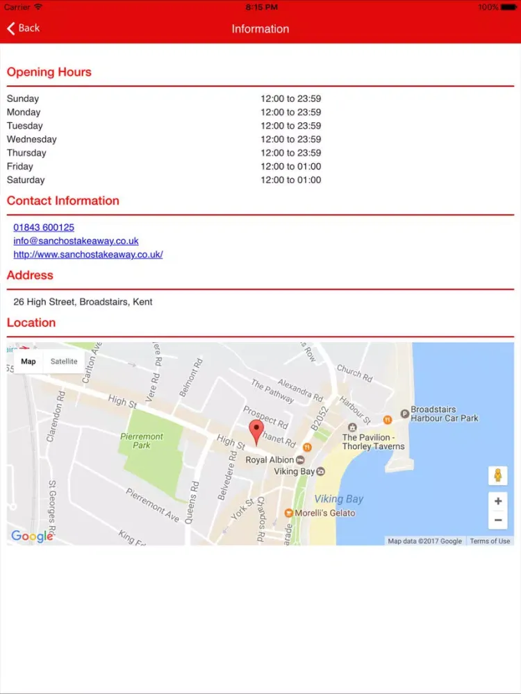 Sanchos Takeaway iPad 应用截图