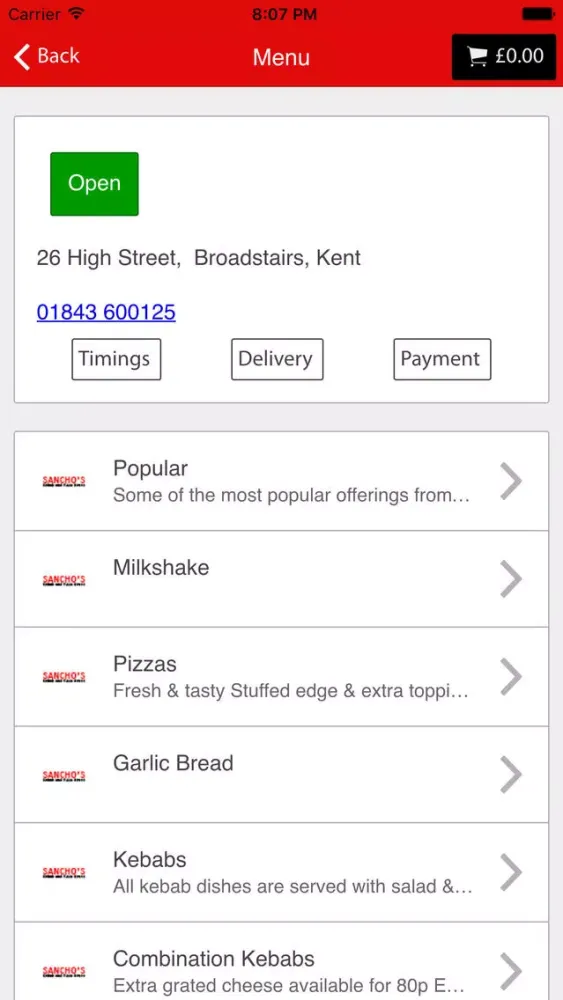 Sanchos Takeaway应用截图