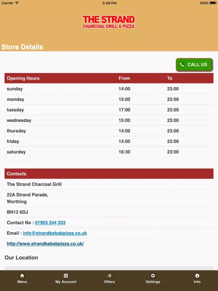 Screenshot di The Strand Charcoal Grill iPad 